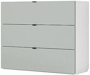 Комод Fabrik Home Hardy 3Я Белый Ясень / Серый Матовый