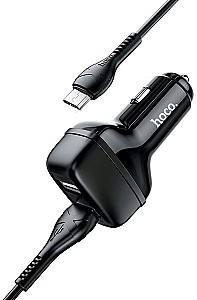 Автомобильная зарядка HOCO Z36 Leader + USB Micro