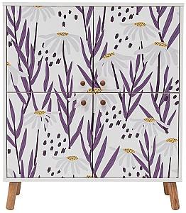 Комод Trendy Multilux Daisy Белый/Фиолетовый/Сиреневый