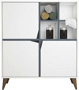 Dulap de baie Trendy Puls Alb/Albastru
