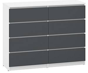 Comoda Pehotin NS-8 Alb / Antracit