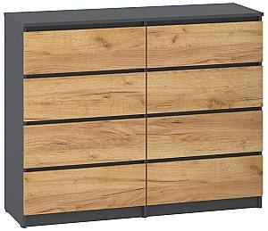 Comoda Pehotin NS-8 Antracit / Stejar Taho