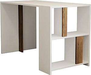 Masa de birou Mirage Meble Lima 120x60 Alb/Nuc (Maro)