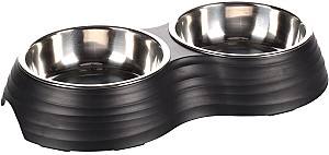 Миска для кота Flamingo Aschau 2x160мл Black (517458)