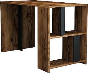 Masa de birou Mirage Meble Lima 120x60 Nuc (Maro)/Antracit (Gri)