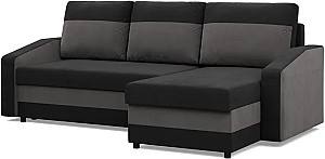 Угловой диван Magnifico Meble Orion LL Bonell Mikrofaza 15/Mikrofaza 27 Right Черный/Серый
