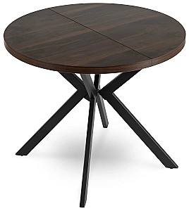 Стол Mebel Elite Lugo 90-190 Орех (Коричневый)/Черный
