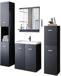 Set de mobila de baie Bratex Malo Grafit negru