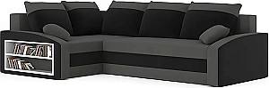 Canapea coltar Magnifico Meble Grande Left Shelf Bonell Mikrofaza 27/Mikrofaza 15 Left Gri/Negru