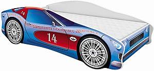 Pat copii Acma Meble Acma V/Car Nr.2 70x140 saltea 6cm Albastru