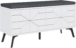 Обувница Mirage Meble Dune 170x55x35 Белый