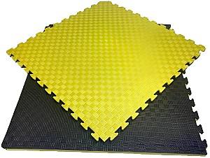 Saltea sportivă VLM Puzzle 1х1 m Black/Yellow