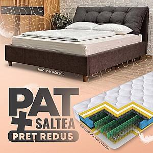 Pat Queens Adaline Eco 140x200 + Saltea Salt Confort Clasic 140x200