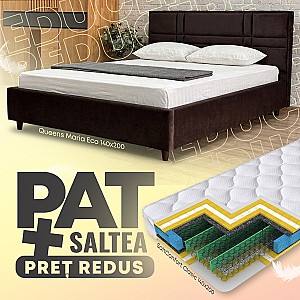 Pat Queens Maria Eco 140x200 + Saltea Salt Confort Clasic 140x200