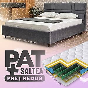 Pat Queens Maria Eco 180x200 + Saltea Salt Confort Lux 180x200