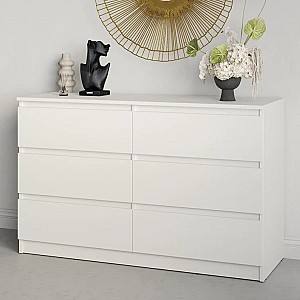 Comoda MBS Neo 6S (120x43x75.5 cm) Alb