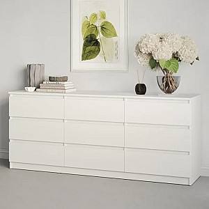 Comoda MBS Neo 9S (180x43x75.5 cm) Alb