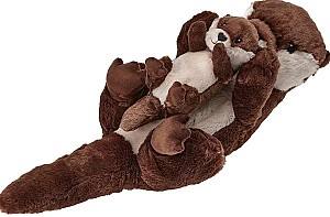 Мягкая игрушка IKEA Skogsduva Выдра с детенышем 45cm Коричневый/Бежевый