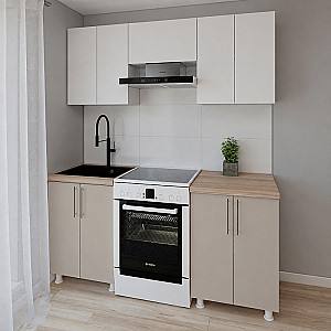 Кухонный гарнитур Smartex K1 180 см Белый / Кашемир