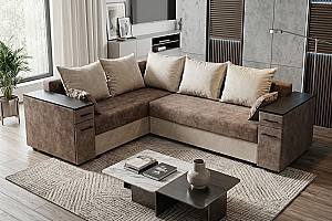 Canapea coltar Elegant Style B2 Long (265x200) Maro/Bej