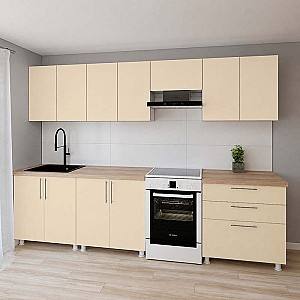 Set mobila bucatarie Smartex K2 300 cm Ivory