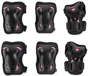 Echipament de protectie Rollerblade  Skate Gear W 3 Pack L Black/Pink (069P0500219)