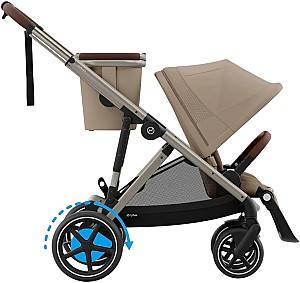 Коляска для двойни Cybex e-Gazelle S TPE Almond Beige