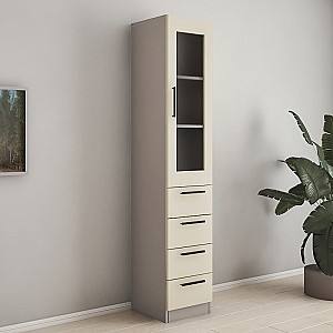 Dulap cu vitrina PS PT-40 (4 sert.) Toffi / Bej