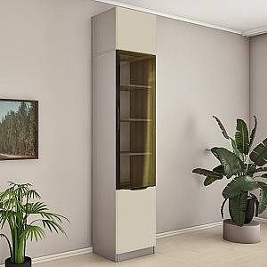 Dulap cu vitrina PS PTA-50/2 + Antresol Toffi / Bej