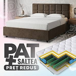 Pat Alcantara Avantaj 1.6 m + Saltea Salt Confort Clasic 160x200