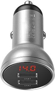 Автомобильная зарядка Baseus CCBX-0G Grey