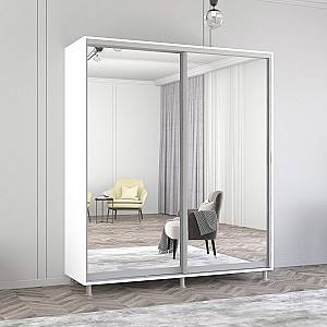 Dulap-cupe Mobildor Lux Aron 180 (2 oglinda) Alb