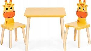 Письменный стол Ecotoys 6162 Yellow/Natural