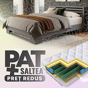 Pat Aurus Nobilis 160x200 Grafit + Saltea Salt Confort Clasic 160x200