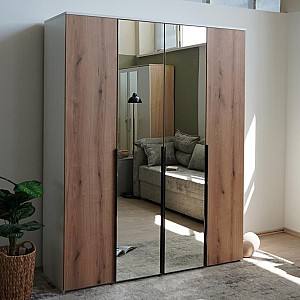 Dulap Fabrik Home Linia 1600 (cu oglindă) Frasin Alb / Stejar Ewok