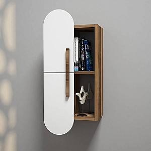 Raft de perete Hanah Home Rose Walnut White