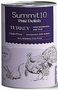 Влажный корм для собак Summit 10 Adult dog turkey with raspberries and pear 400g