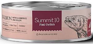 Влажный корм для кошек Summit 10 Adult cat salmon with blueberries and melon 85g