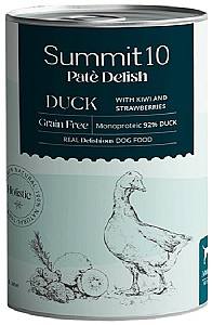 Hrana umeda pentru caini Summit 10 Adult dog duck with kiwi and strawberries 400g