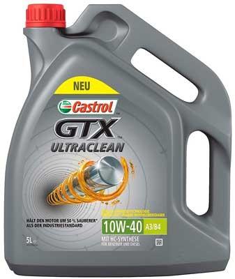 Моторное масло Castrol GTX ULTRACLEAN 10W-40 A3/B4 5L