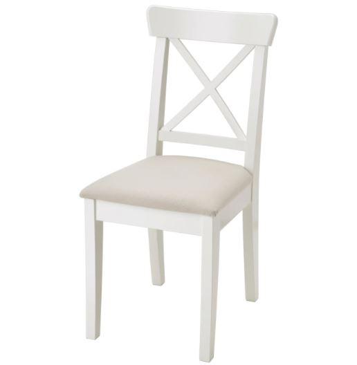 Scaun de lux IKEA Ingolf White/Hallarp beige