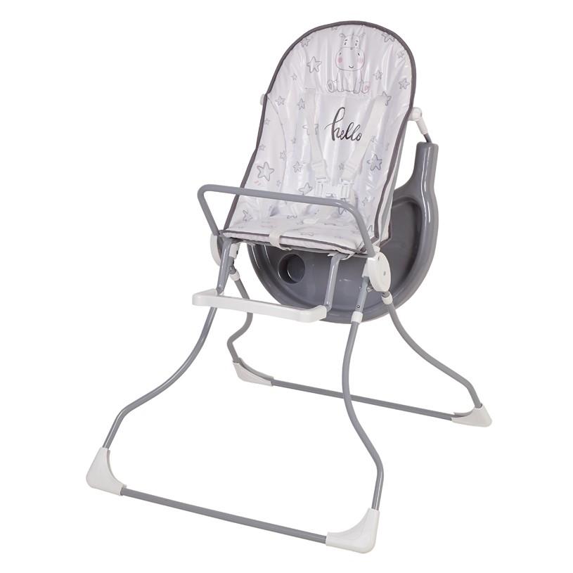 Стул для кормления простой Polini Kids 152 Бегемотик Gray