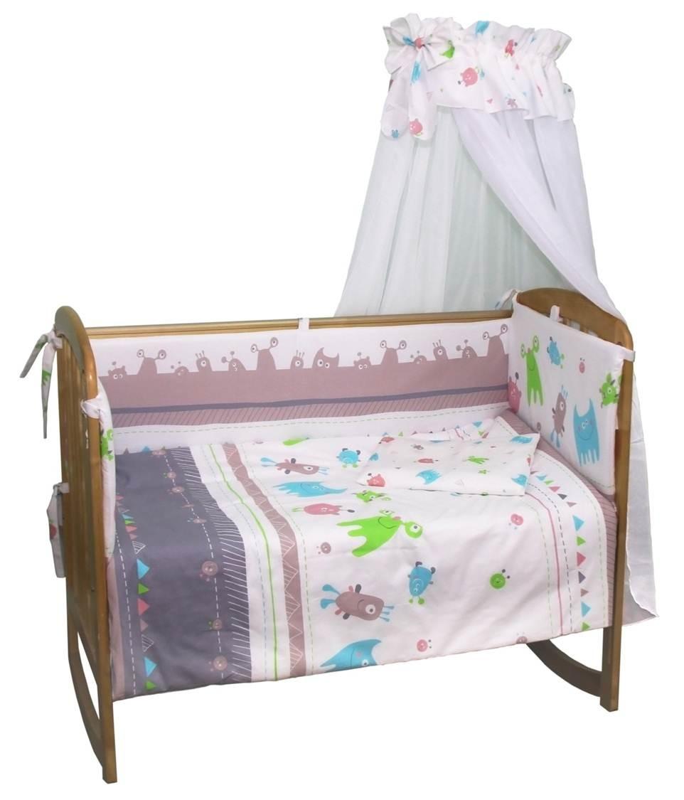 Lenjerie de pat Polini Kids Monsters 7 unități