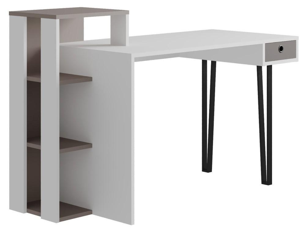 Письменный стол DECO Loyd White/Light Mocha