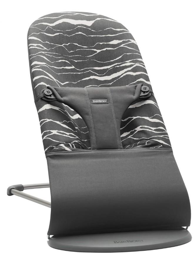 Шезлонг детский BabyBjorn Bliss Anthracite/Landscape