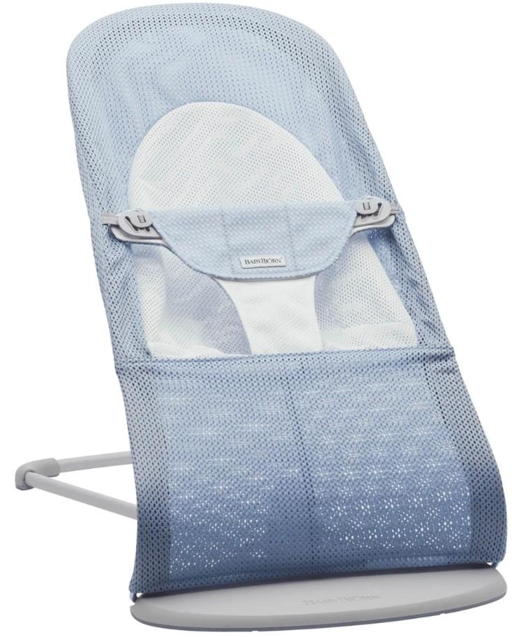 Шезлонг детский BabyBjorn Balance Soft Sky Blue/White, Mesh