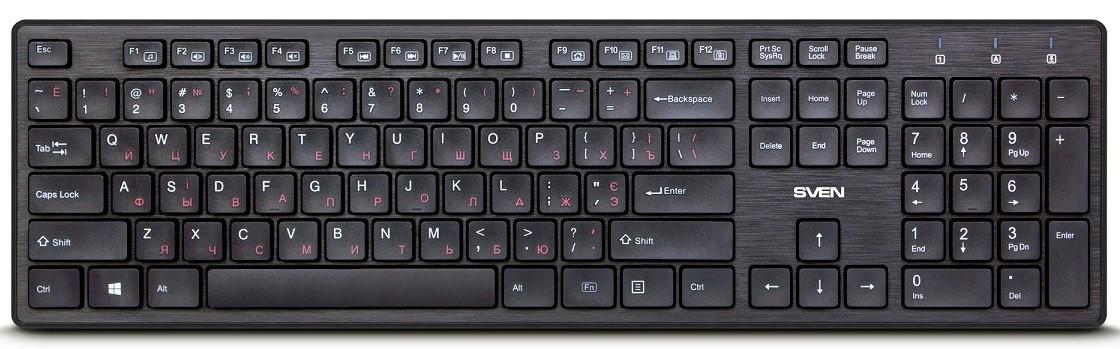 Tastatura SVEN KB-E5800W Slim Black