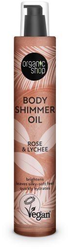 Массажное масло Organic Shop Body Shimmer Oil Rose and Lychee