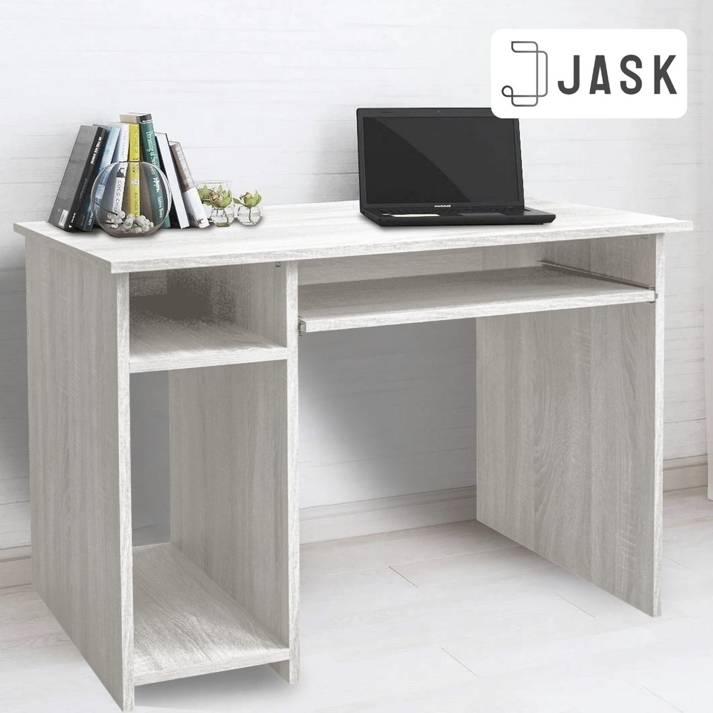 Masa de birou Jask Practic 100 Stejar Kraft Alb