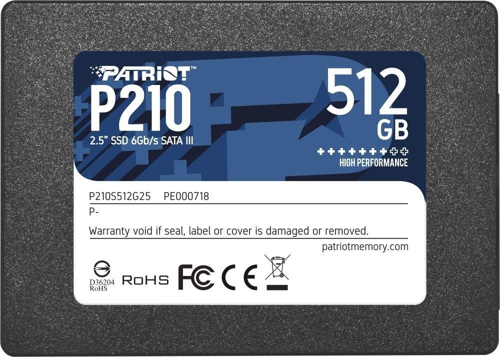 SSD накопитель PATRIOT P210 512GB (P210S512G25)